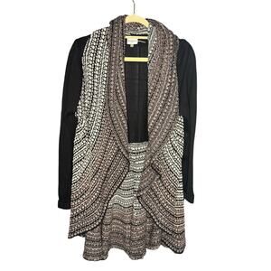 Sioni Petite Large Women's Knit Drape Front Cardigan Sweater